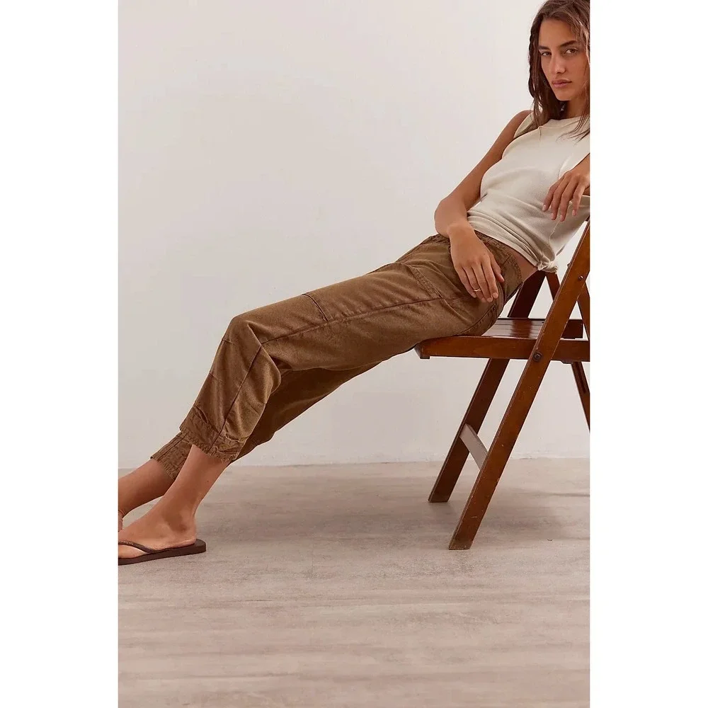 Free People Supersonic Slim Pant Breen 10 Workwear Utility Cargo Spring Y2K‎